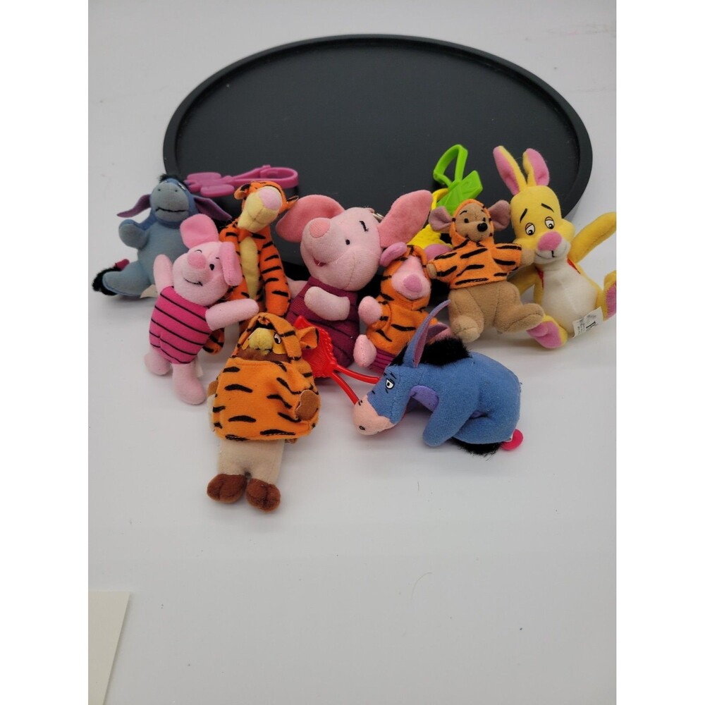 McDonald's 2000 - Disney's The Tigger Movie Lot of 9 Soft Toy Keychains Plush